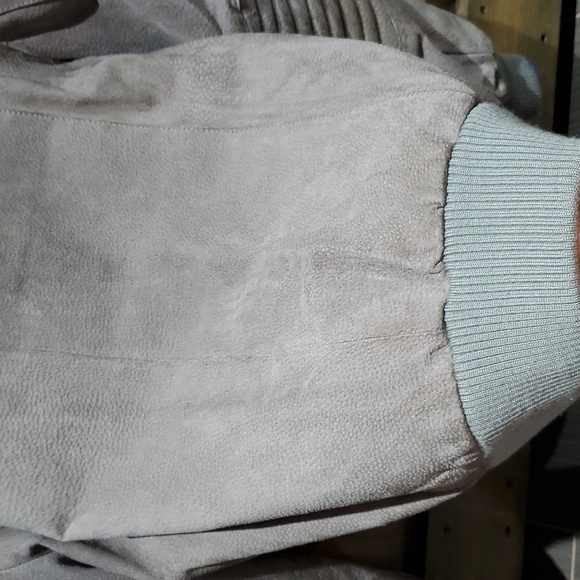 VINTAGE 80S 90S SERGIO VALENTE GENUINE LEATHER SUEDE BOMBER JACKET GRAY - Picture 11 of 11